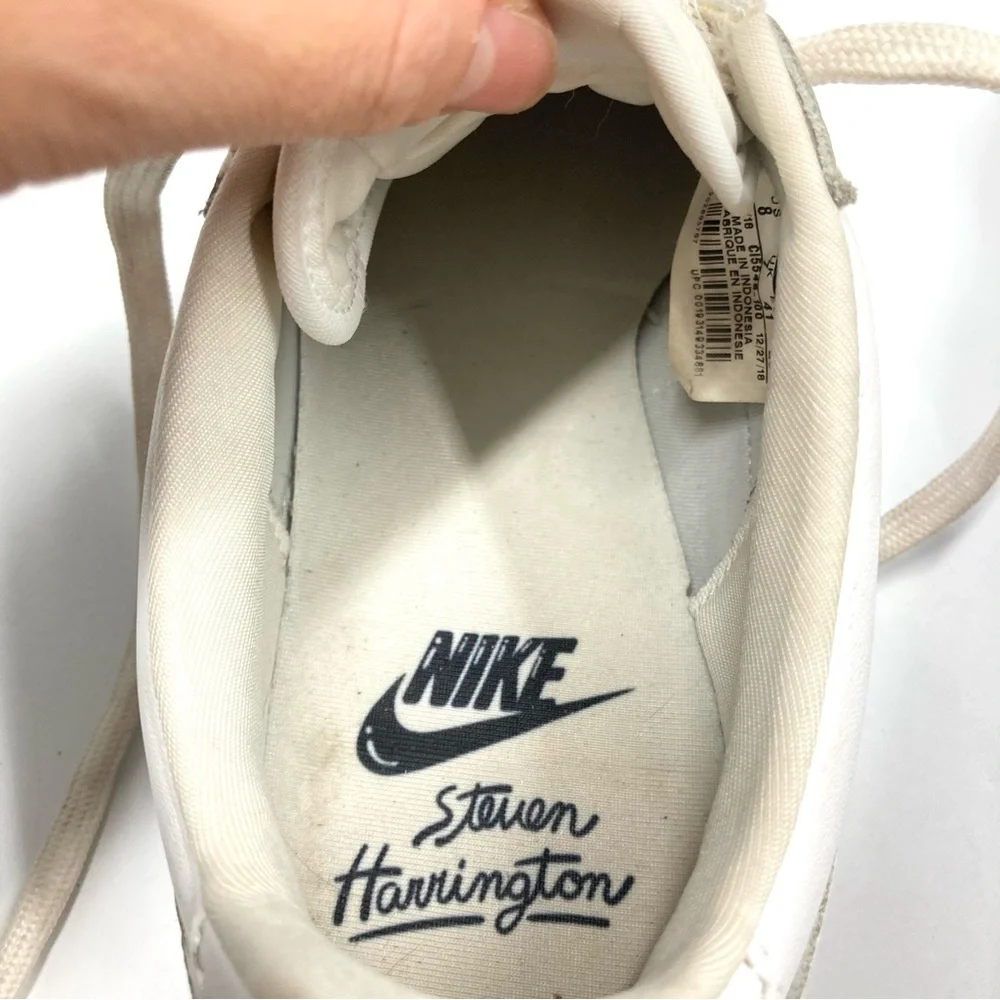 Nike Cortez Steve Harrington Earth Day Sneaker Shoes Size 8 White - Picture 12 of 16